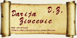 Darija Živčević vizit kartica